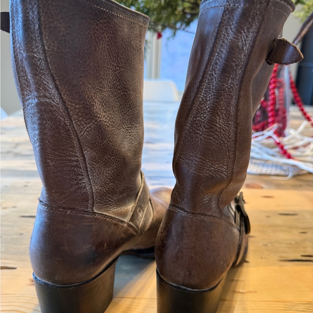 Frye Dark Brown Heeled Boots